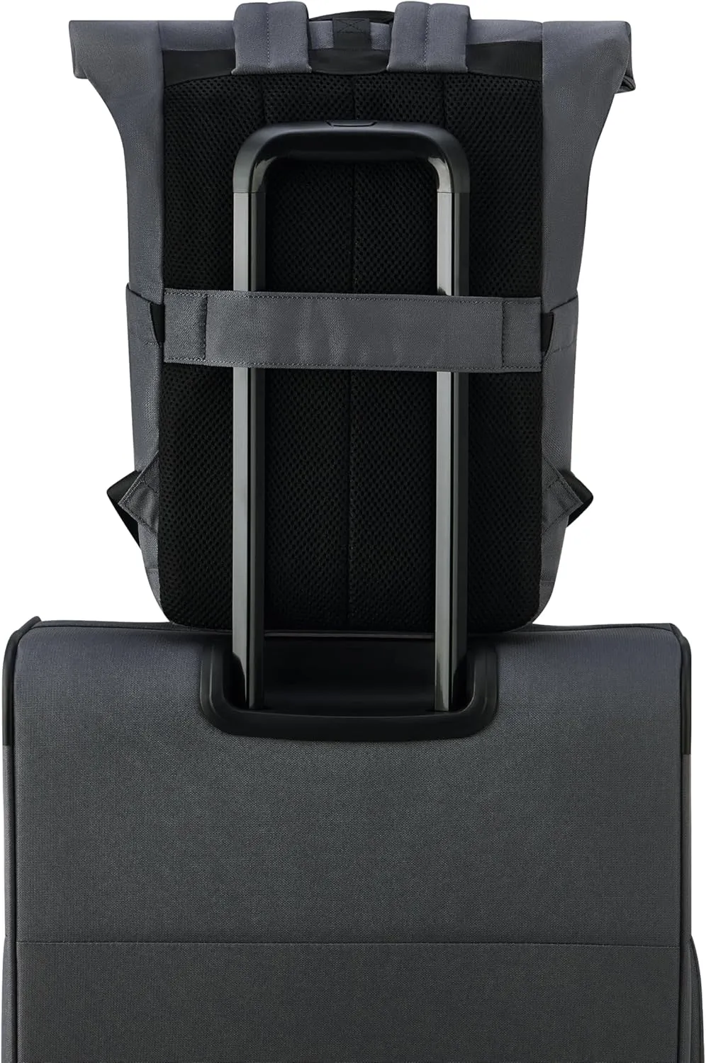 United Colors of Benetton Be Rolltop Backpack, Anthracite, 15.6 Inch Laptop Sleeve