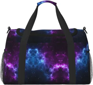 Universe Nebula Galaxy Duffel Travel Gym Sports Overnight Weekend Duffle Bags For Men Women