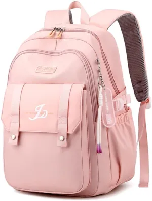 University Bookbag copmuter Daypack Backpack Outdoor Bag Waterproof Travel Notebook College Backpack (Pink)