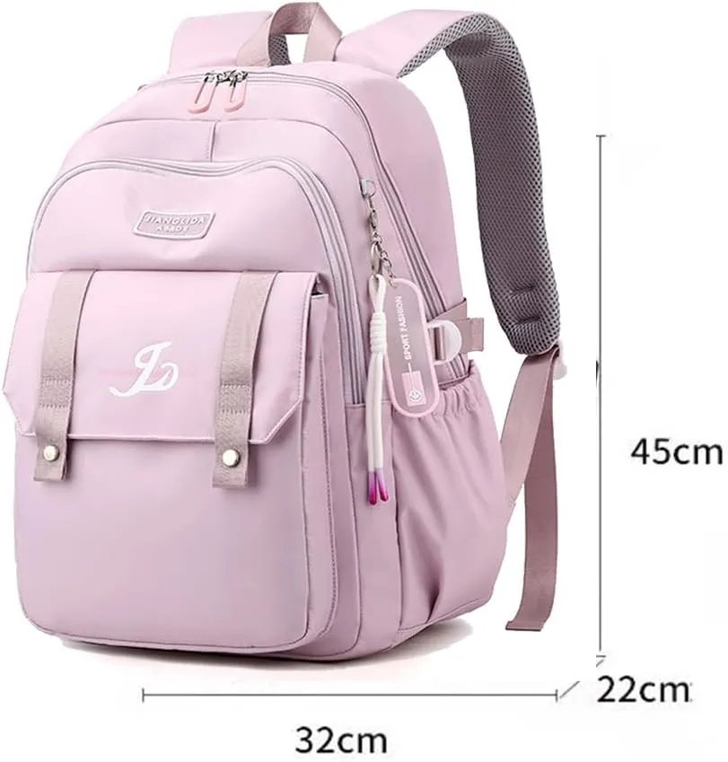 University Bookbag copmuter Daypack Backpack Outdoor Bag Waterproof Travel Notebook College Backpack (Pink)