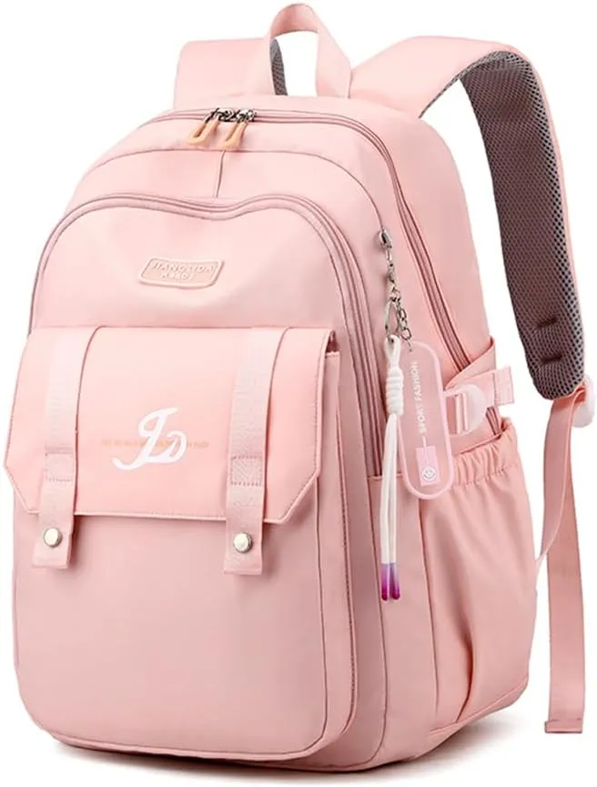 University Bookbag copmuter Daypack Backpack Outdoor Bag Waterproof Travel Notebook College Backpack (Pink)