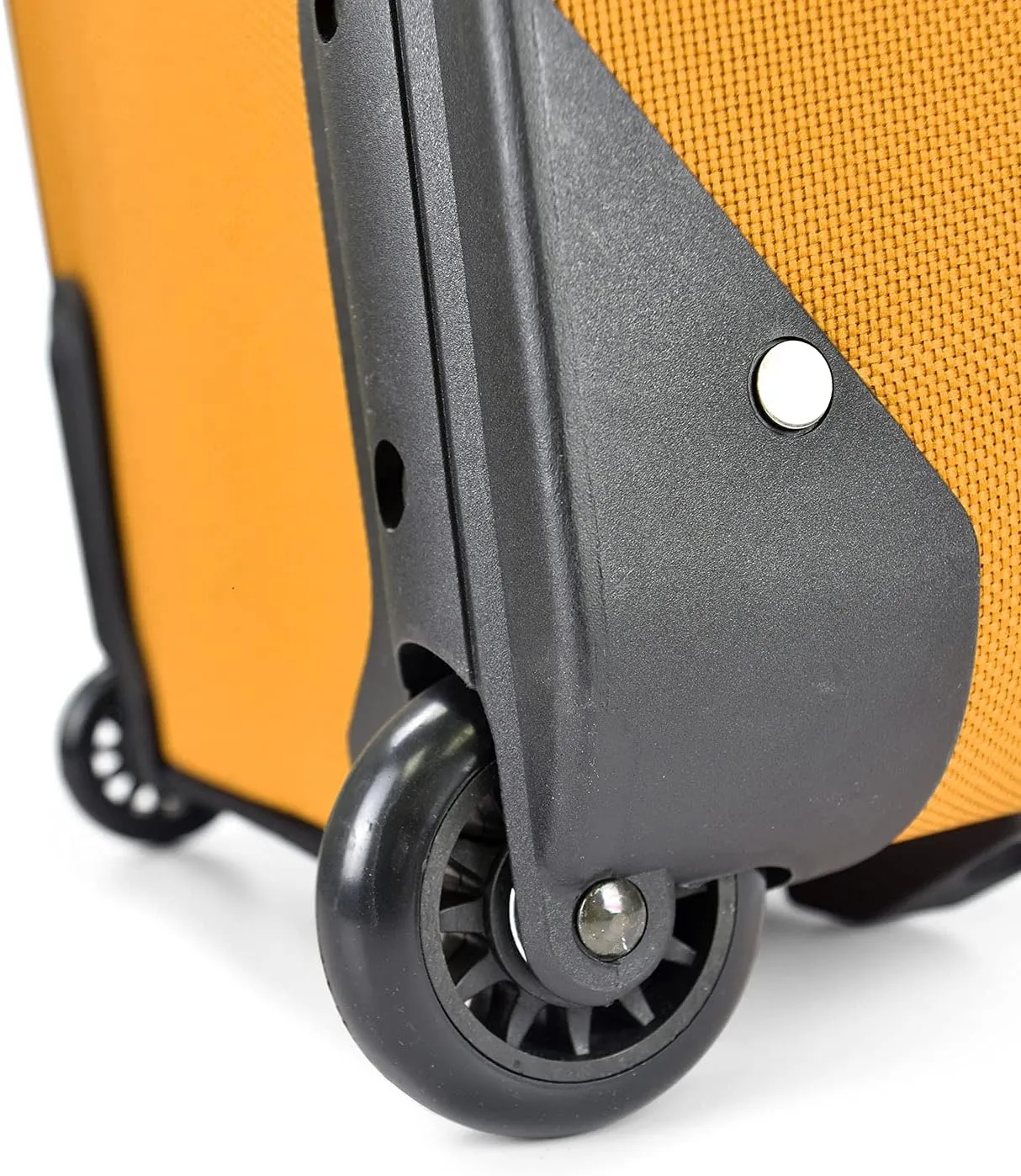 U.S. Traveler Lightweight Rolling 20" Carry On Luggage Softside Suitcase, Orange, 2 Wheel-1 Piece