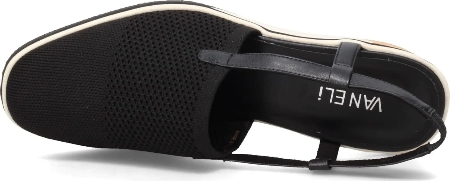VANELi Womens Greer Sling Back Athletic Sandals Casual Low Heel 1-2" - Black