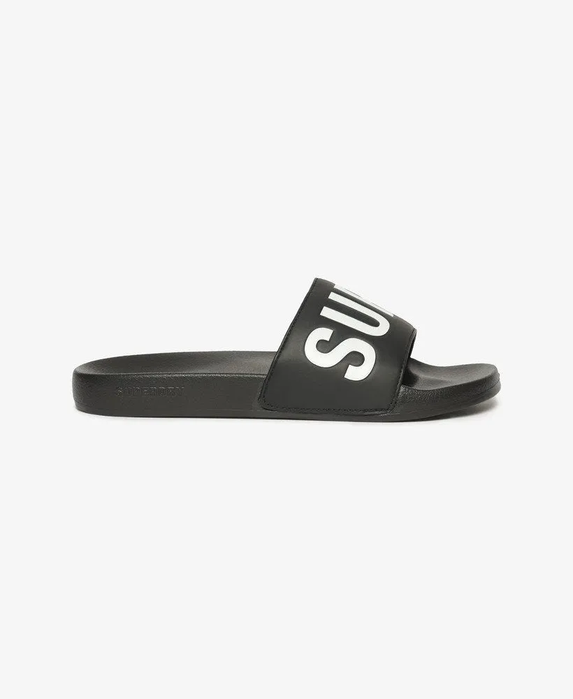 Vegan Core Pool Slides | Black/Optic