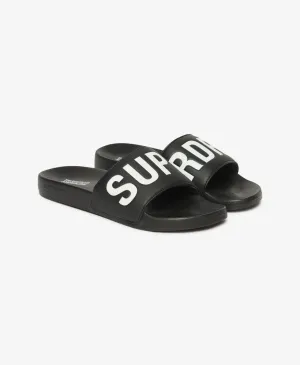 Vegan Core Pool Slides | Black/Optic