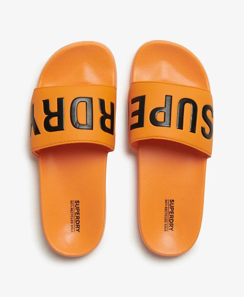 Vegan Core Pool Slides | Bright Marigold/Black