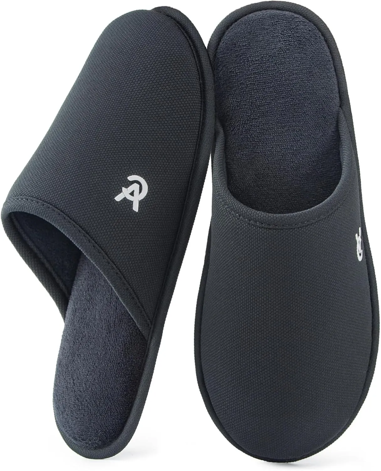 VeraCosy Mens Knitted Scottish Slippers with Soft Memory Foam Non Slip Indoor Rubber Sole