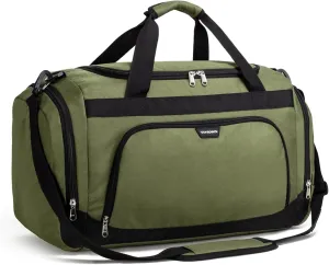 Vorspack Small Gym Bag - 40L Duffle Bag for Men Women Lightweight Duffel Bag with Shoe Compartment Wet Pocket Travel Bag Sports Bag for Sports Gym Travel - Green