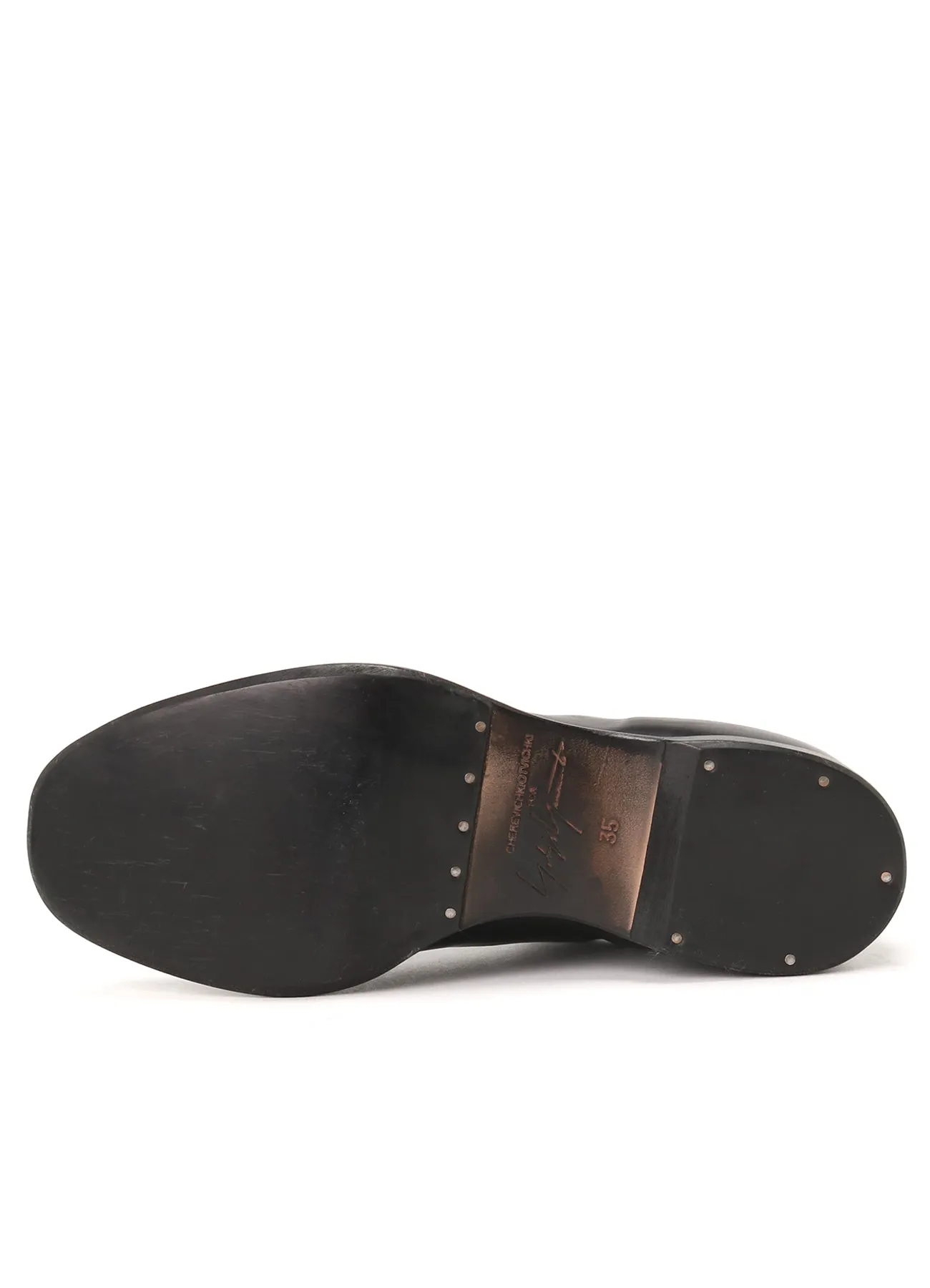 WAXED CALF CUT-OUT DERBY SHOES