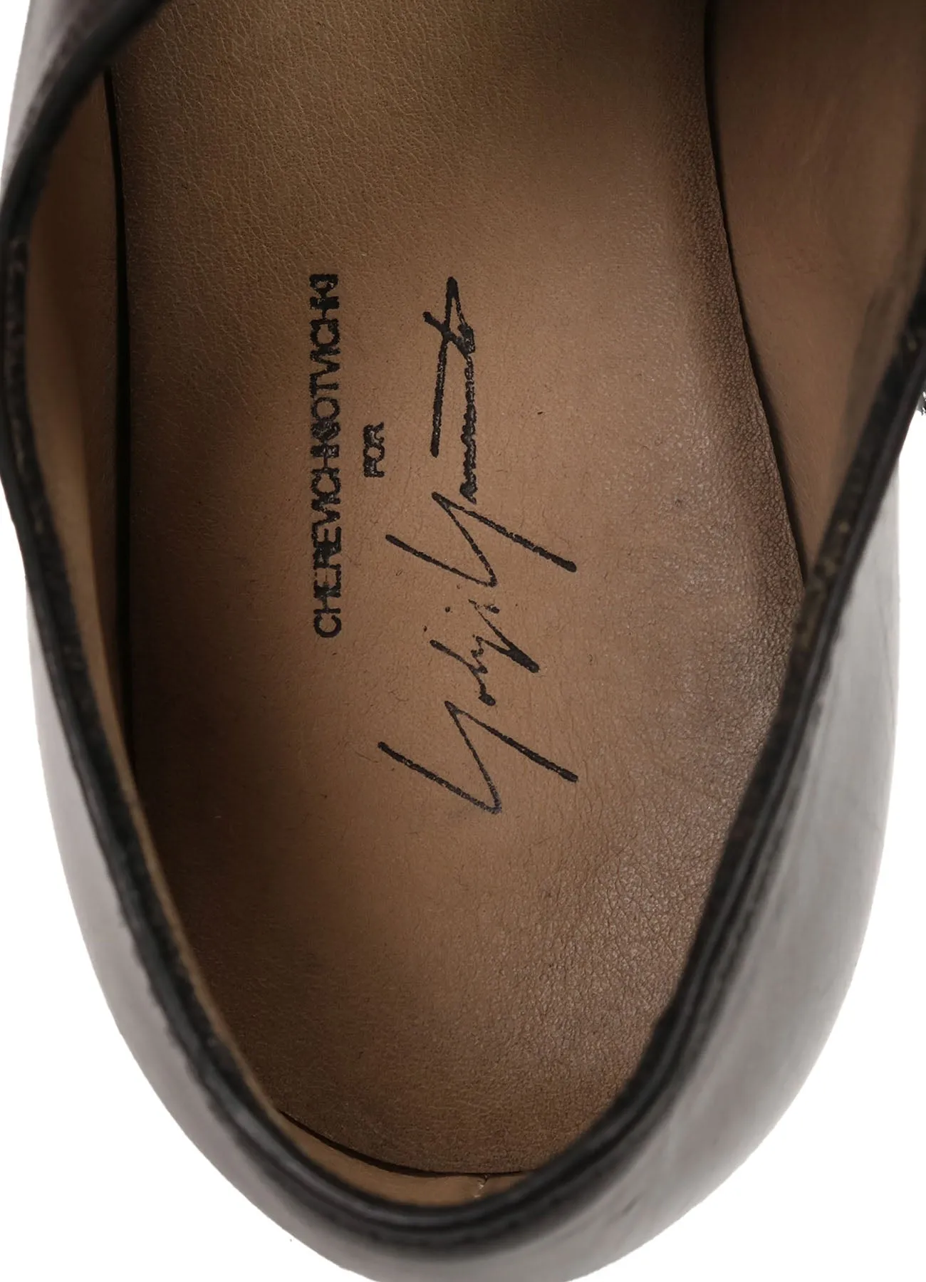 WAXED CALF CUT-OUT DERBY SHOES