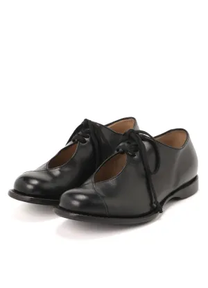 WAXED CALF CUT-OUT DERBY SHOES