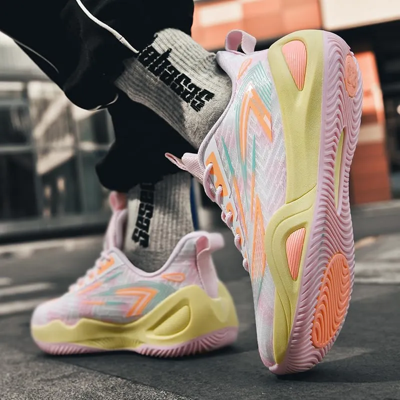 Women Mens Basketball Shoes Fashion Unisex Sport Shoes Breathable Non-Slip Outdoor Casual Lightweight Athletic Walking Running Sport Volleyball Shoes
