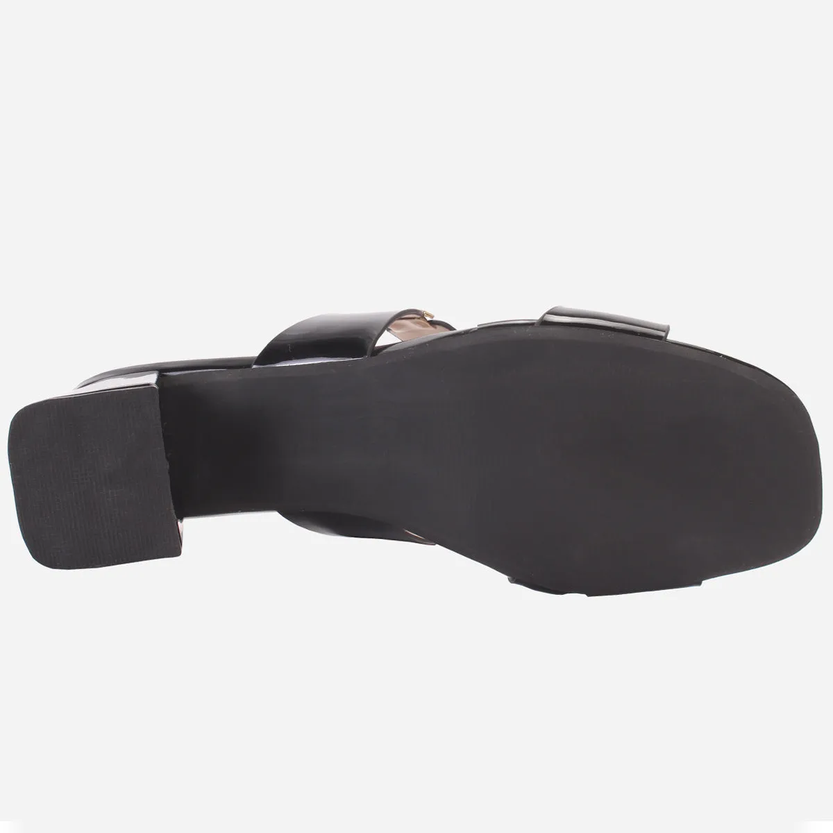 Womens "NATALIA" Fancy Block Heel Slide In Sandals