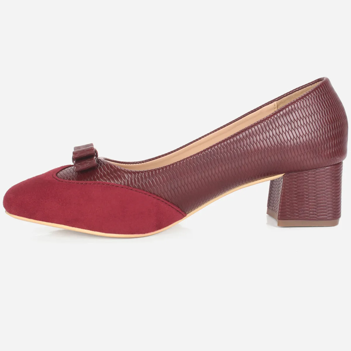 Womens "SKARLET" Round Toe Slide In Court Shoes