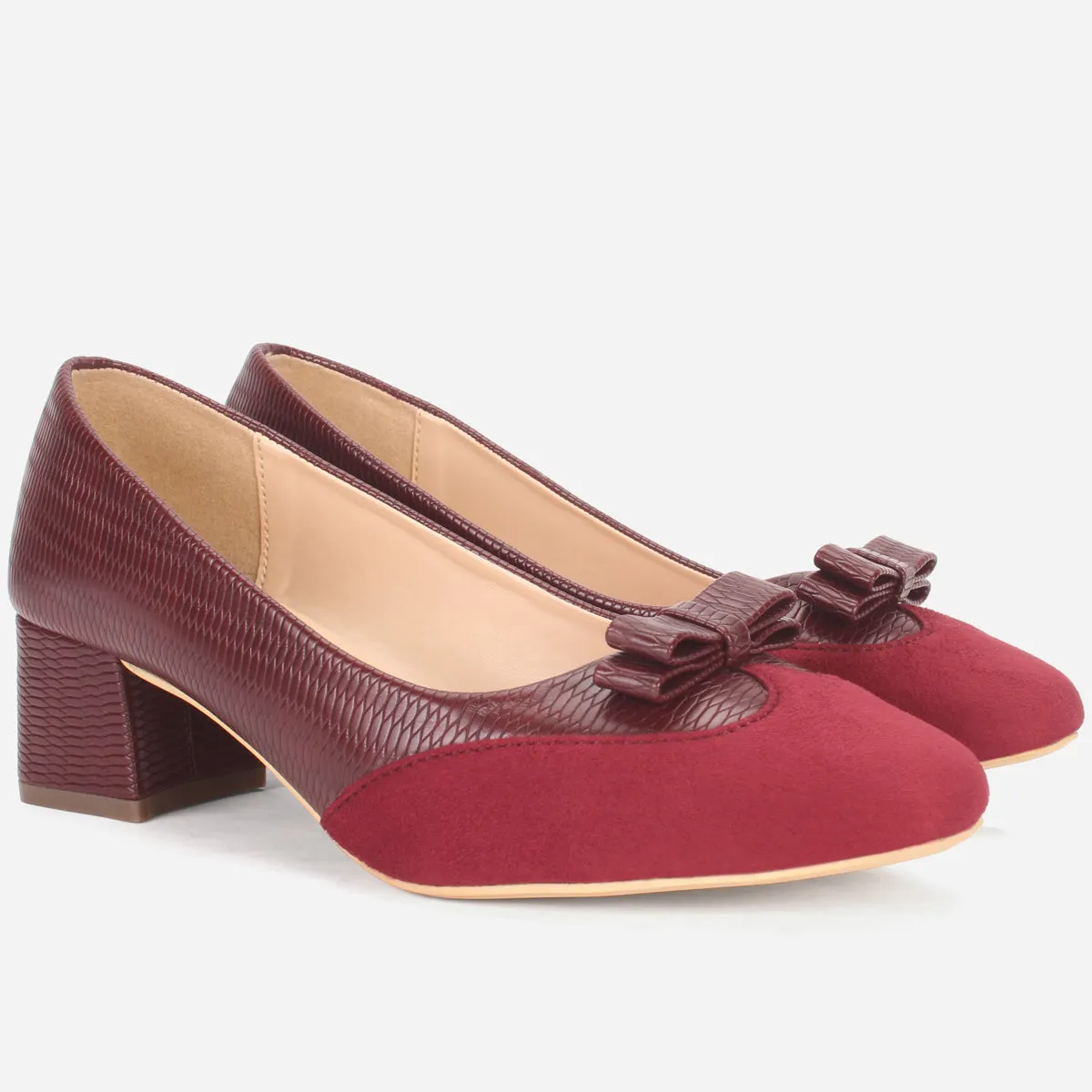 Womens "SKARLET" Round Toe Slide In Court Shoes