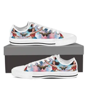wonder woman ladies low cut sneakers