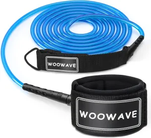 WOOWAVE Surfboard Leash Premium Surf Leash SUP Leg Rope Straight 6/7/8/9 feet for All Types of Surfboards