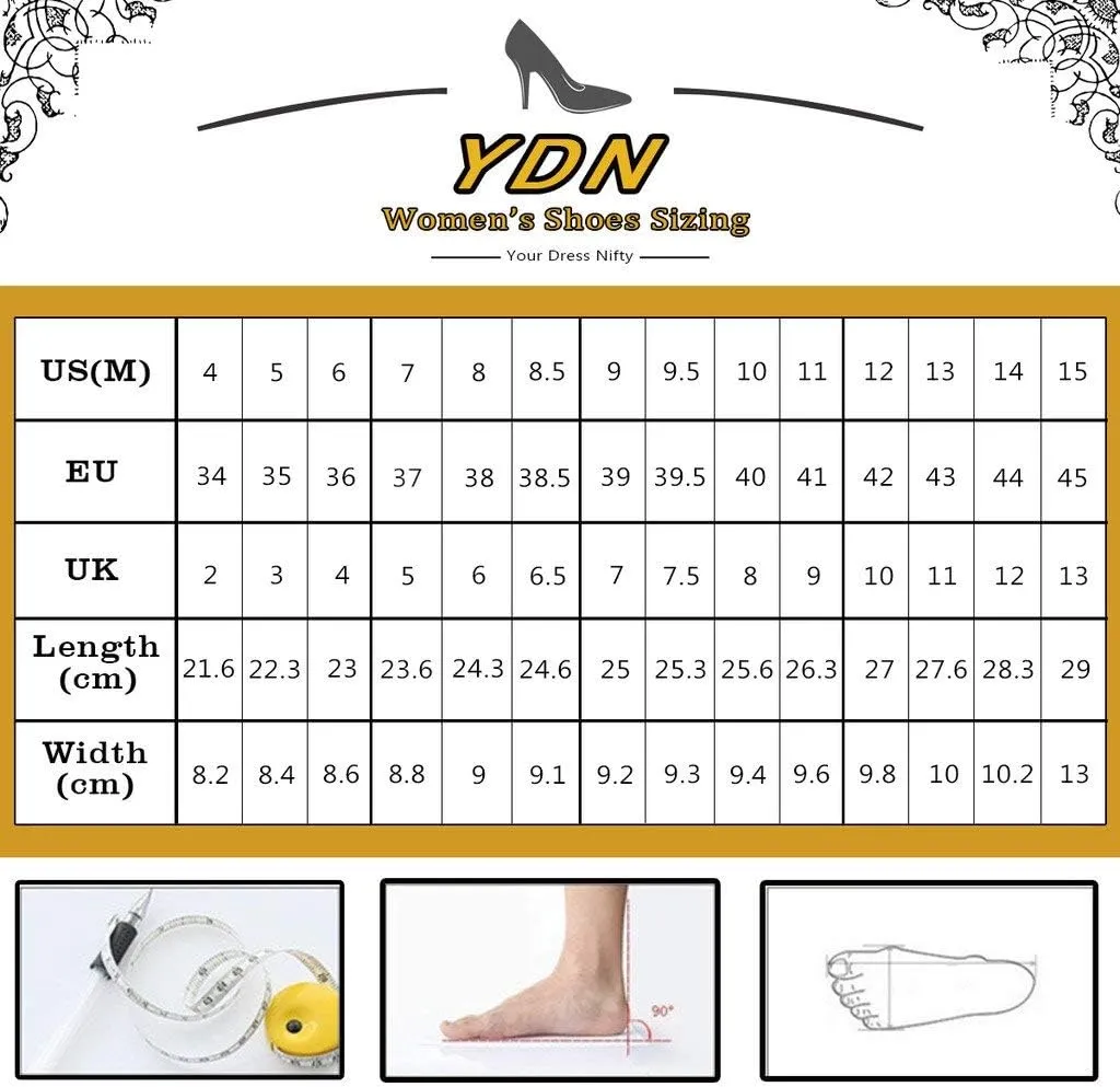 YDN Women Round Toe High Heels Pumps Slip on Stiletto Patent Evening Shoes with Slingback 4-15