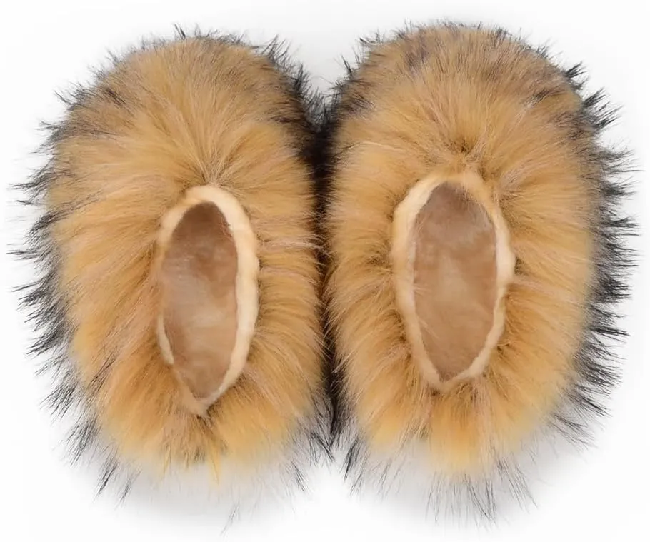 ZSGYCHCY Women's Winter Faux Fur Slides House Slippers Fluffy Sandals Furry Slide Indoor Outdoor